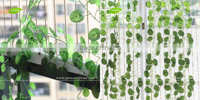 GNW FLV019 The Artificial Vine Ivy Farbric Round Leaves Rattan Good Quality for Sale