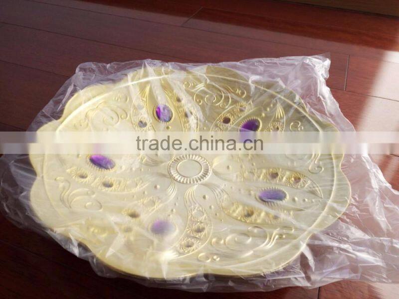 silver plastic charger plate decorative gilded fruit tray