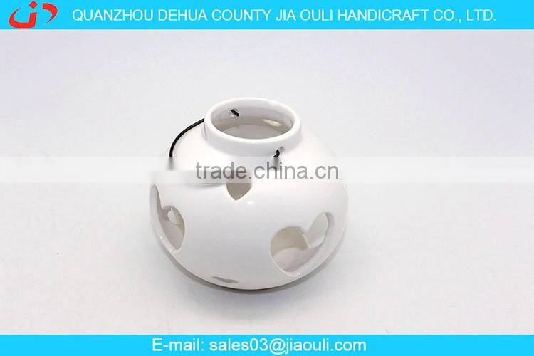 factory price home decoration white ceramic hurricane lamp