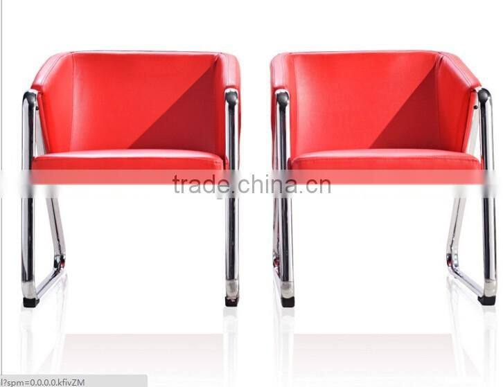 red PU officel office meeting chair bank clube VIP room waiting visiting chairs