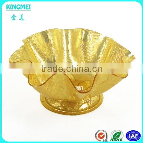 luxury Design Promotional High Foot style Acrylic Fruit Tray,Plastic Container and dishes