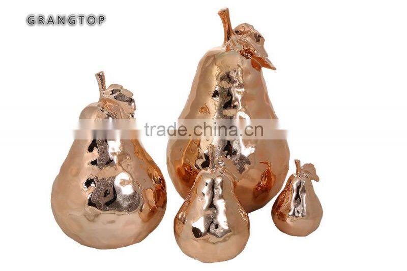 wholesale ceramic pear ornaments for candy container