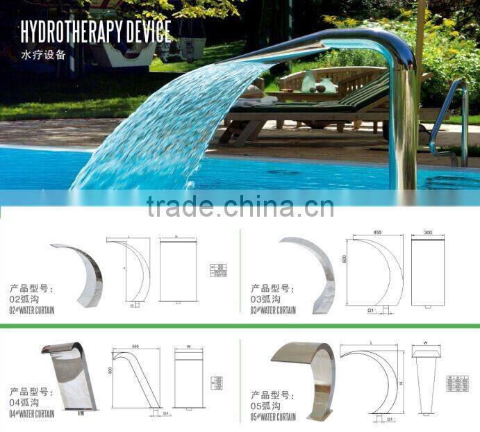 pool fountain spa stainless pool lion head colorful stone wall waterfall fountain