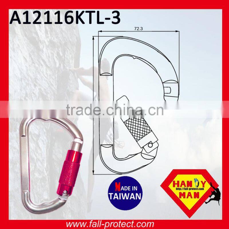 For Rescue Rock Climbing Quicklock Aluminum Carabiner With D Type