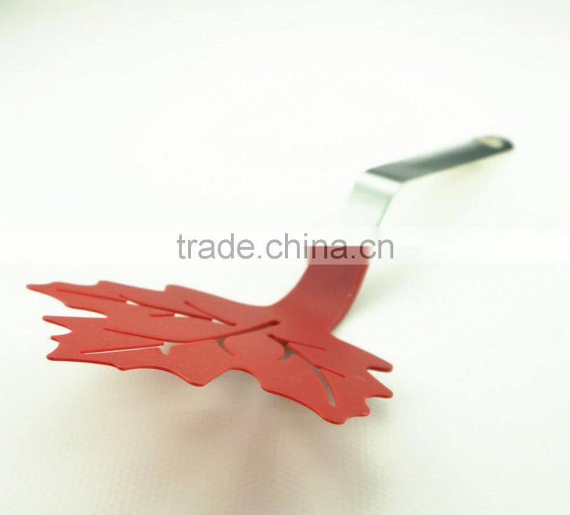 33062 Stainless steel handle maple leaf Kitchen nylon shovel spatula turner, cake, egg turner spatula shovel
