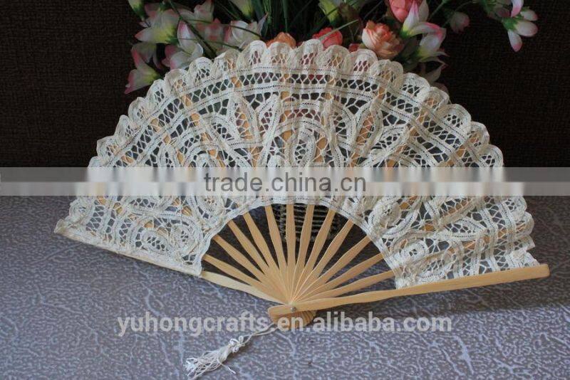 Advertising lace hand folding fan