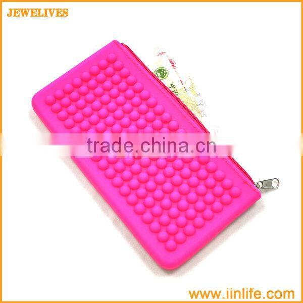 Rubber Silicone Pouch Purse Wallet Glasses Cellphone Cosmetic Coin Bag Case