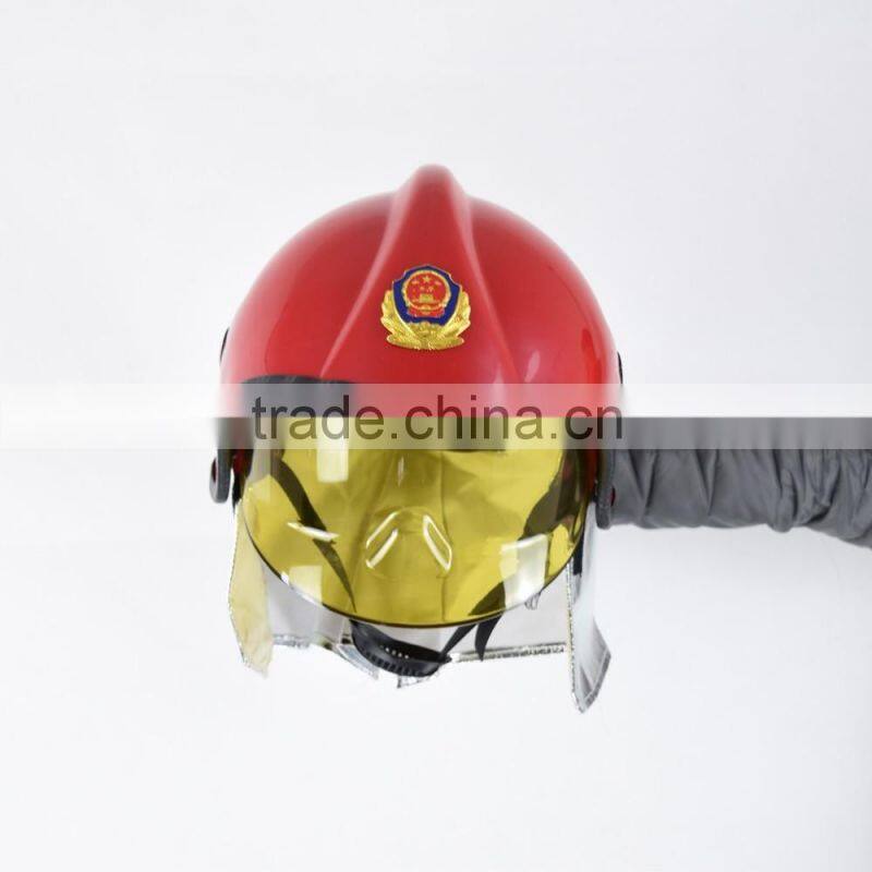 Yellow Europe shockproof Fire fighter Safety Helmet With Visor Face Shield For Fighter