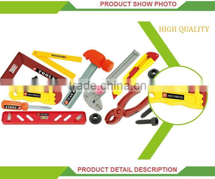 New design kids indoor pretend play toy plastic mechanic tool box set