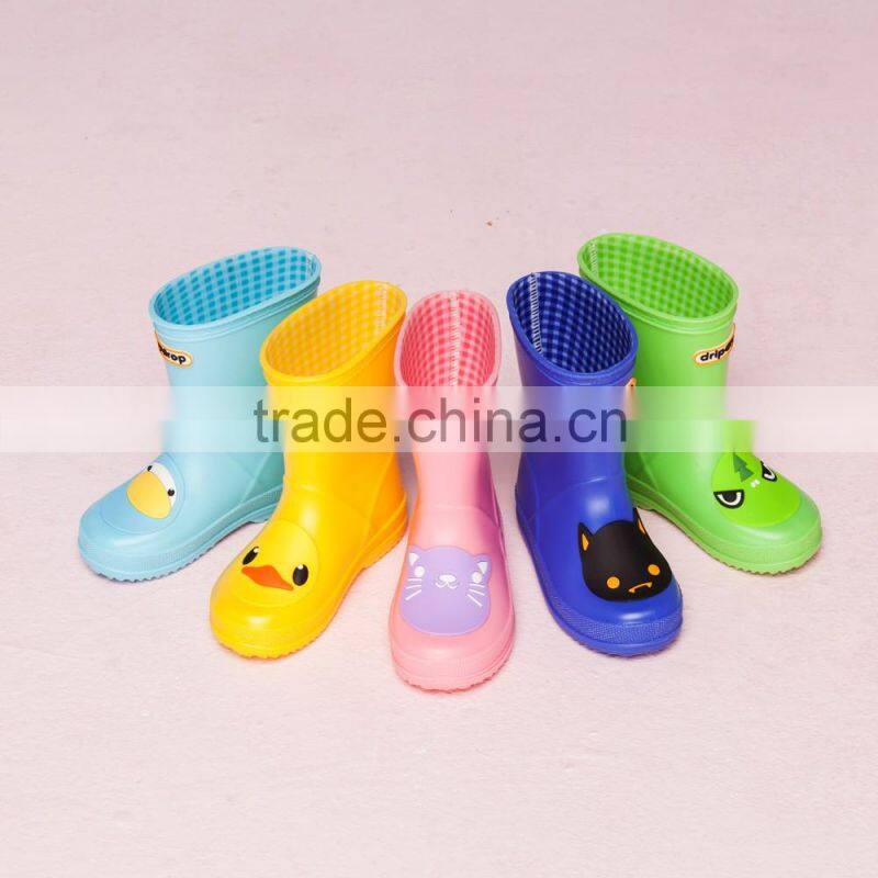 animal print kids children rubber rain boot wellington gumboots OEM factory