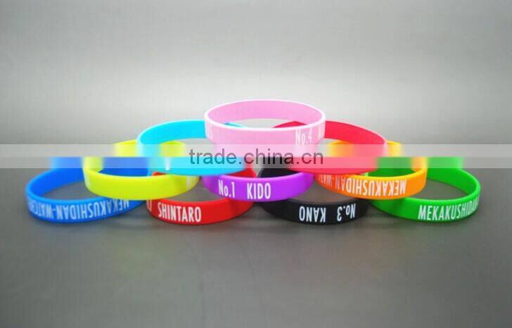 Wholesale Cheap Custom Silicone bracelet waterproof soft material silicone bracelet/wristband/bangle