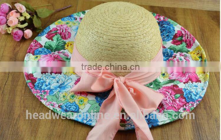 Fashion Summer Womens Straw Hats With Flower Wholesale