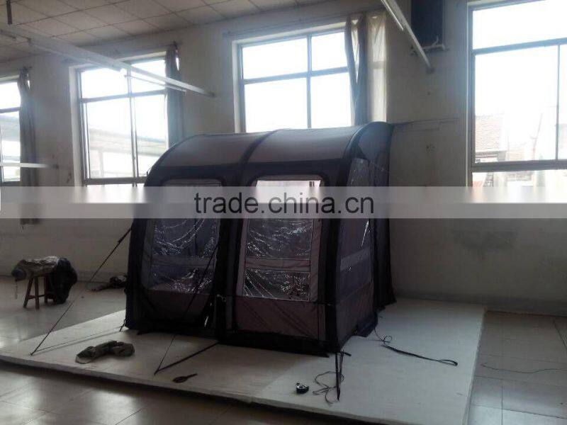 Durable inflatable camping auto vehicle tent