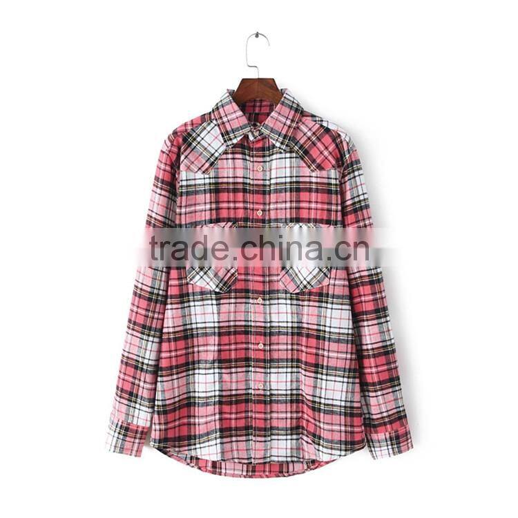 100% cotton men's yarn dyed flannel check/plaids shirt ,long sleeve flannel shirt