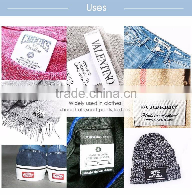 Factory Price Color Printed Cotton Label for clothing