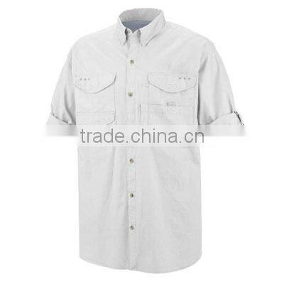 ZX OEM ODM wholesale fishing shirtscasual shirtWhite Long Sleeve Shirts