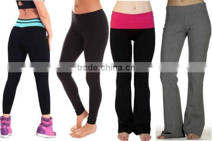 Wholesale Yoga Pants Womens Fitness Leggings Custom Made Balck Running Tight