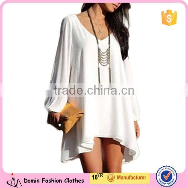 Womens Off Shoulder V-neck A-line Mini Strapless Loose Casual Dress