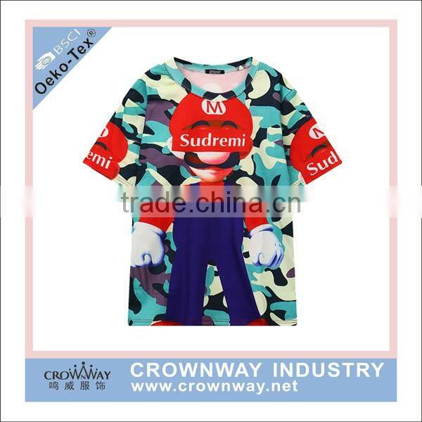 100% polyester fashion sublimation printing sport t shirt