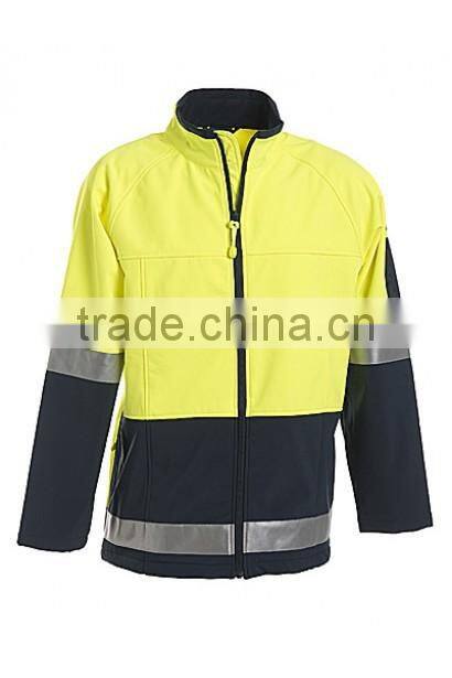 Hi Vis 3cm Lemon Windsheild Fleece Safety Jacket with zip front