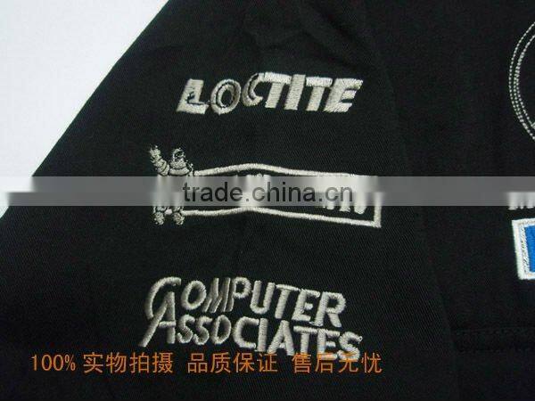 2012 new design cotton embroidery short sleeve F1 racing shirt