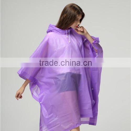 Kids one time Disposable plastic raincoat/rain poncho with customized logo