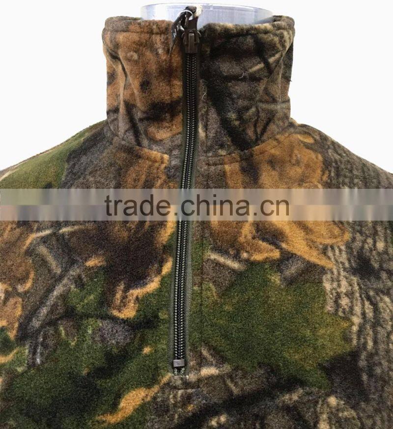 1 4 zip pullover Style 100%polyester English oak fieldman fleece pullover for mens