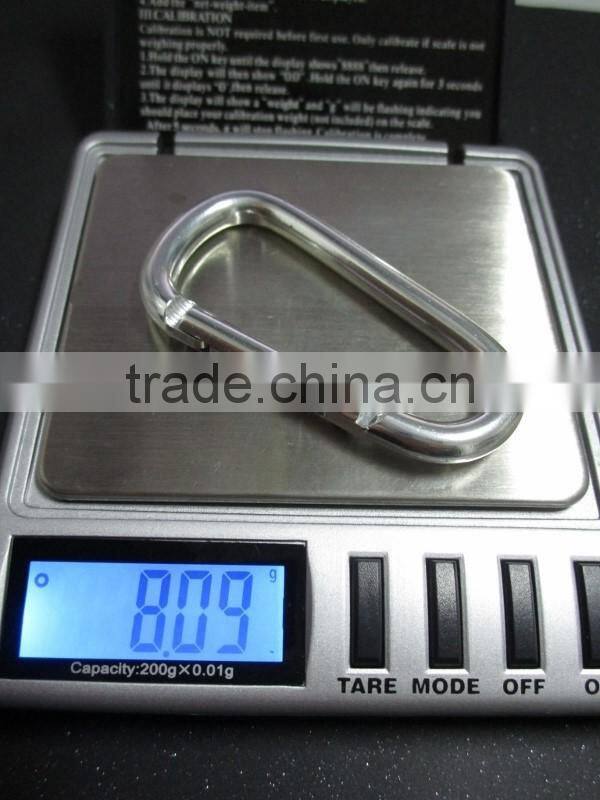 Aluminum silk/pink print climbing button carabiner stocklot