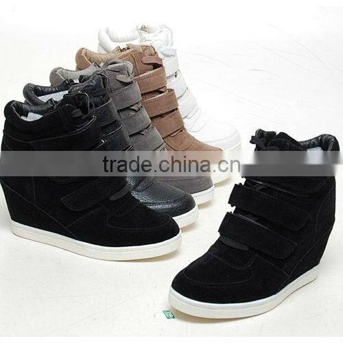 2ssd0528 hidden wedge heel 3 velcro belted sneakers top quality comfortable