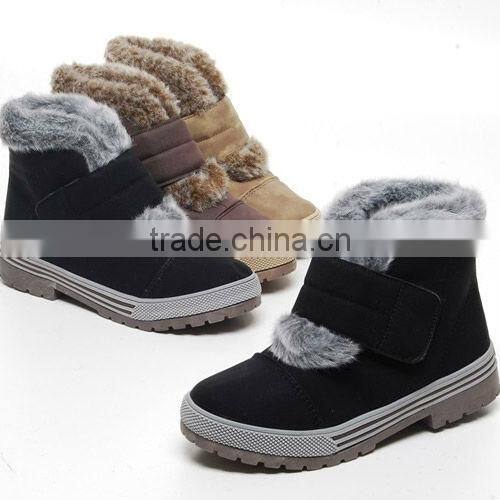 2sbd0840 winter fur suede velcro walking womens boots
