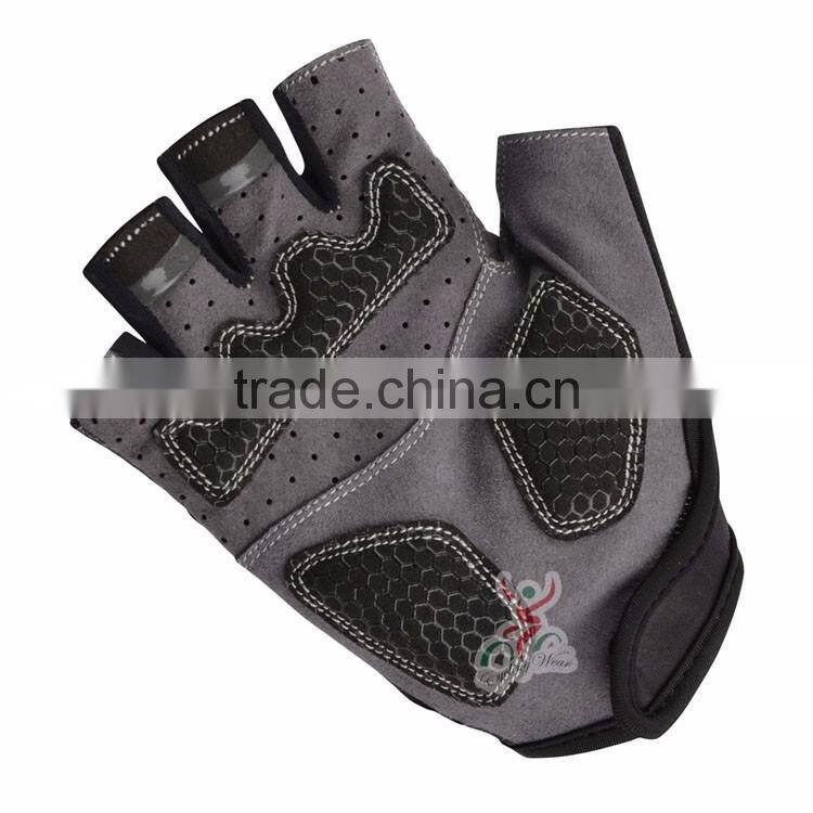 Wholesale Leisure travel Bicycles fingerless gym cycling gloves custom