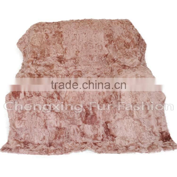 CX-D-50A China Cheap Price Natural Colour Real Sheep Lamb Fur Blanket