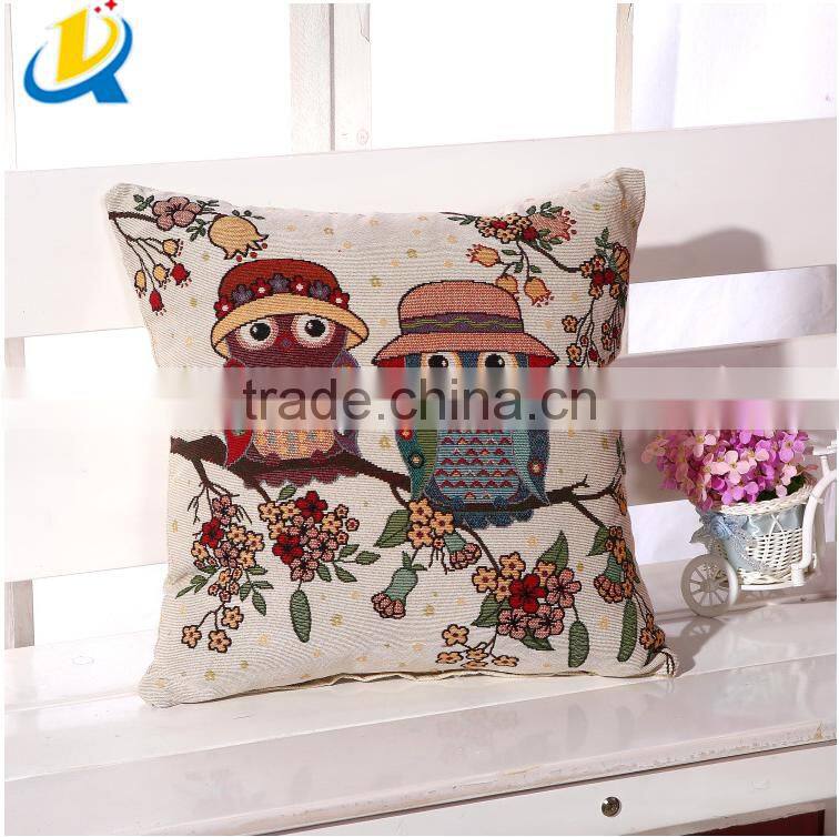 wholesale cotton owl cushions cushion covers tapestry pillows