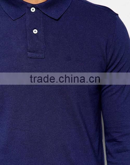 Sports long sleeves men pique polo shirt, personalized custom polo shirt importer, gym golf polo t-shirt wholesale