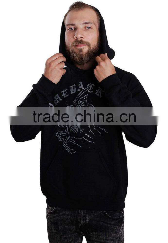 customized cheaper black men terry hoodies pullover hoodies