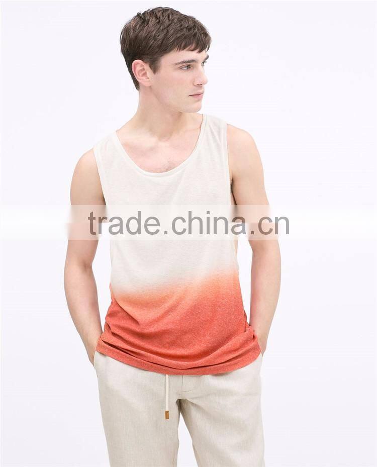 Hot selling tie dyed mens tank top