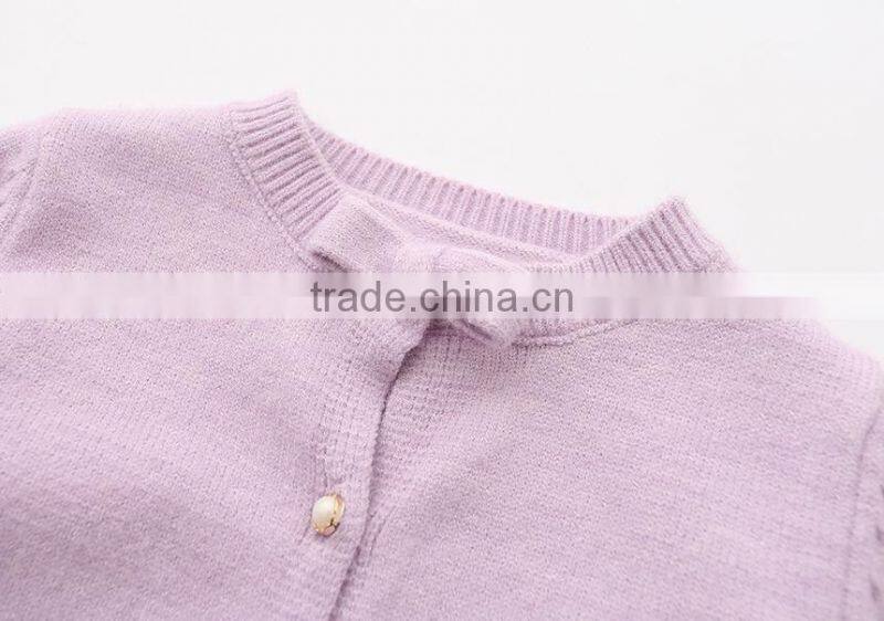 Long Sleeve Loose Handmade Knit Wool Knit cardigan Sweater Designs for Girls