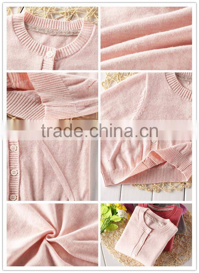 Latest knitting children clothes thin coat cardigan design for baby girls fall collection