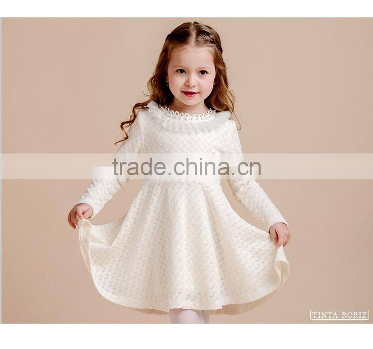 2017 Winter Kids Party Wear Dress With Fleece Lining Fashion Frock Designs For Girl