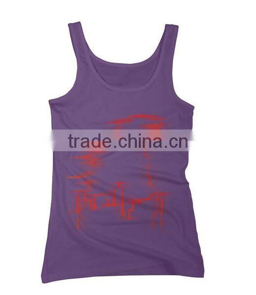 Alibaba china wholesale custom printing 100 cotton sublimation tank top women