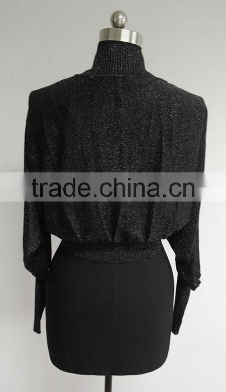 Fashion ladies long sleeve waistcoat/poncho sweater