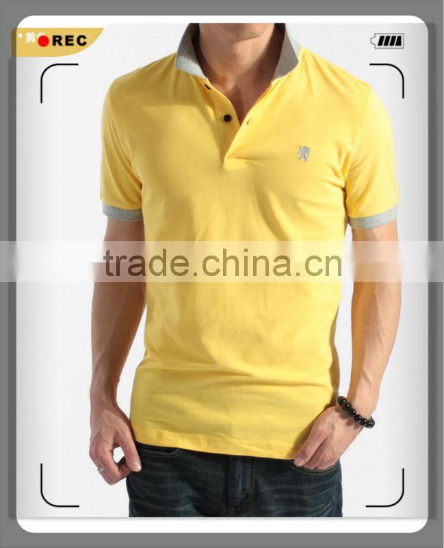 Mens cotton pique short sleeve emboridery polo Tshirts 201306