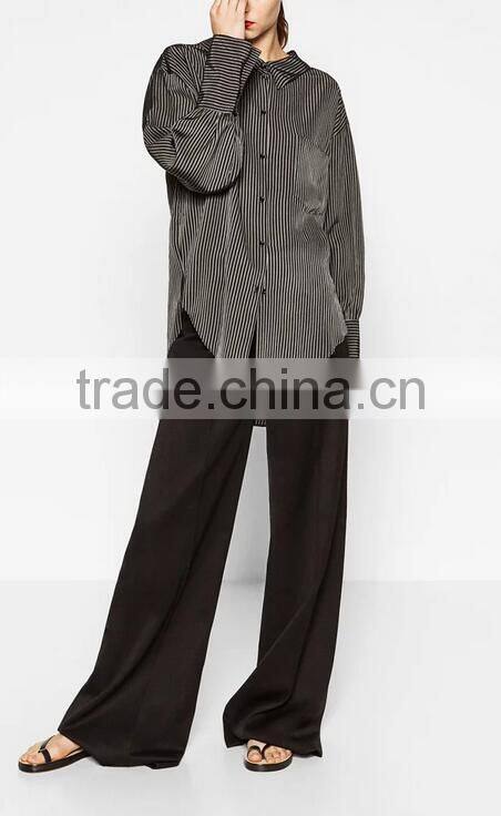 Runwaylover EY2377B New Style 2017 Ladies Fashion Loose Stripe Blouse