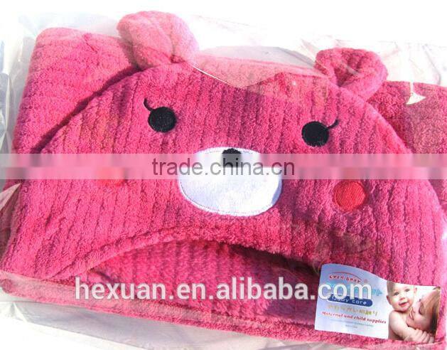 Infant Baby Towel Bath Towel With Hat Baby Hooded Bath Towel