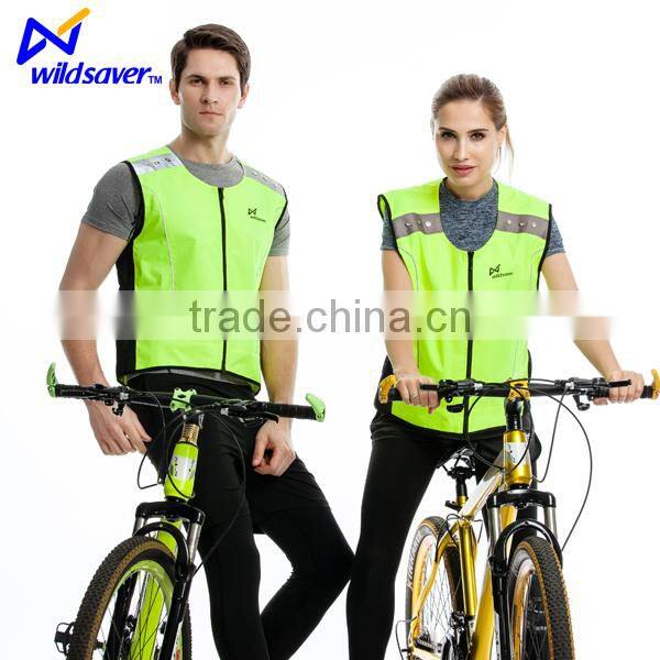 Hi viz night warning safety cycling vests with leds flashing EN20471 CE