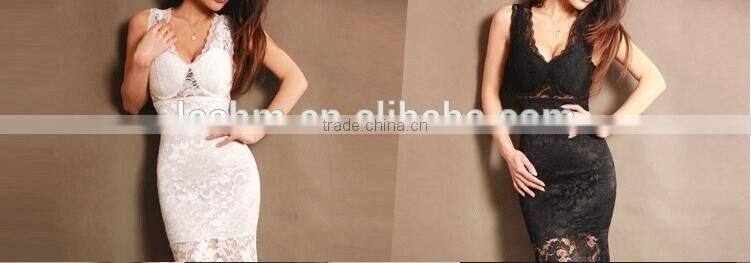Fashion sleeveless dresses for women summer slim sexy lace ladies dress 2016