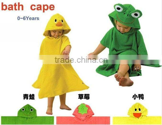 100% cotton breathable penguin design baby bath robe/kids bath robes