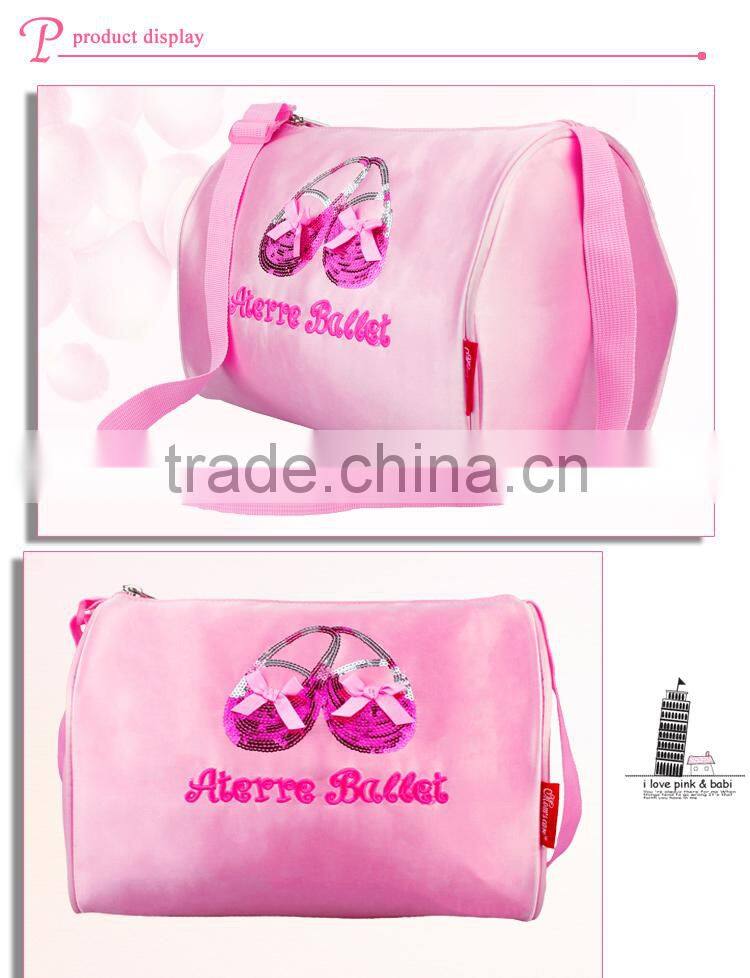Pink sequins shoes bag portable adorable pretty ballet dance bag