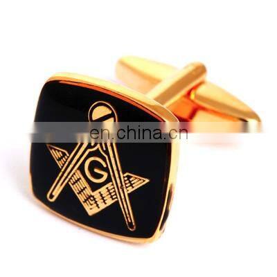 Silver Symbol Black Round Cuff link Men Shirt Cufflinks