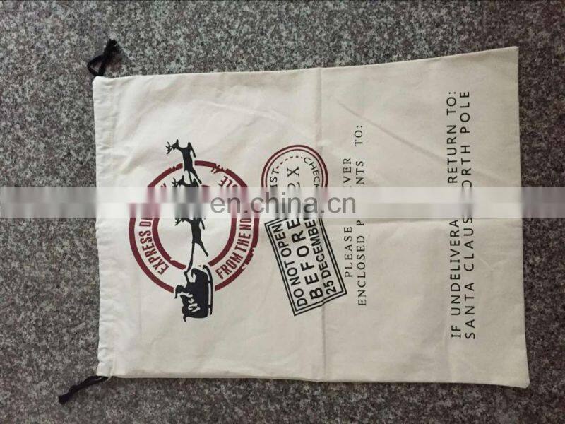 hight quality red Burlap canvas christmas gift Santa Sacks